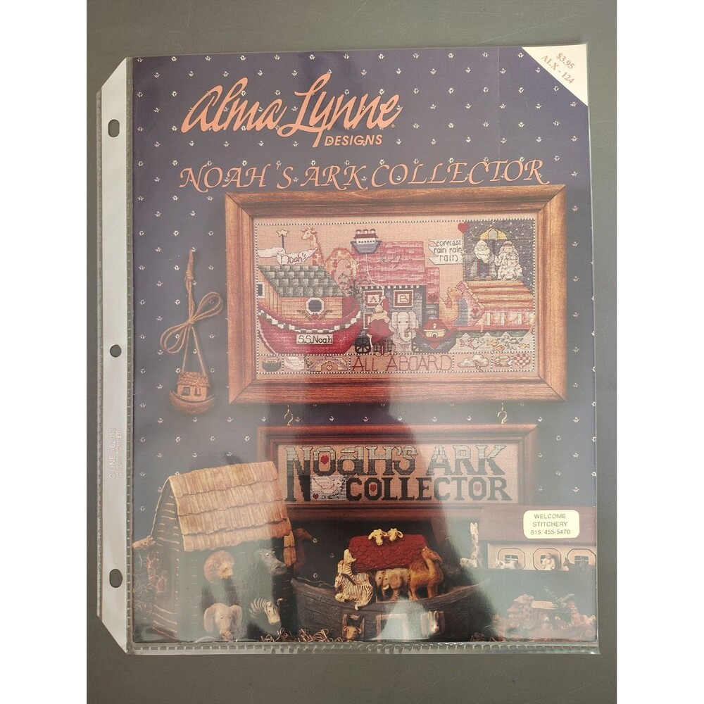 Alma Lynne Noahs Ark Collector Cross Stitch Pattern Leaflet Booklet ALX124 1994